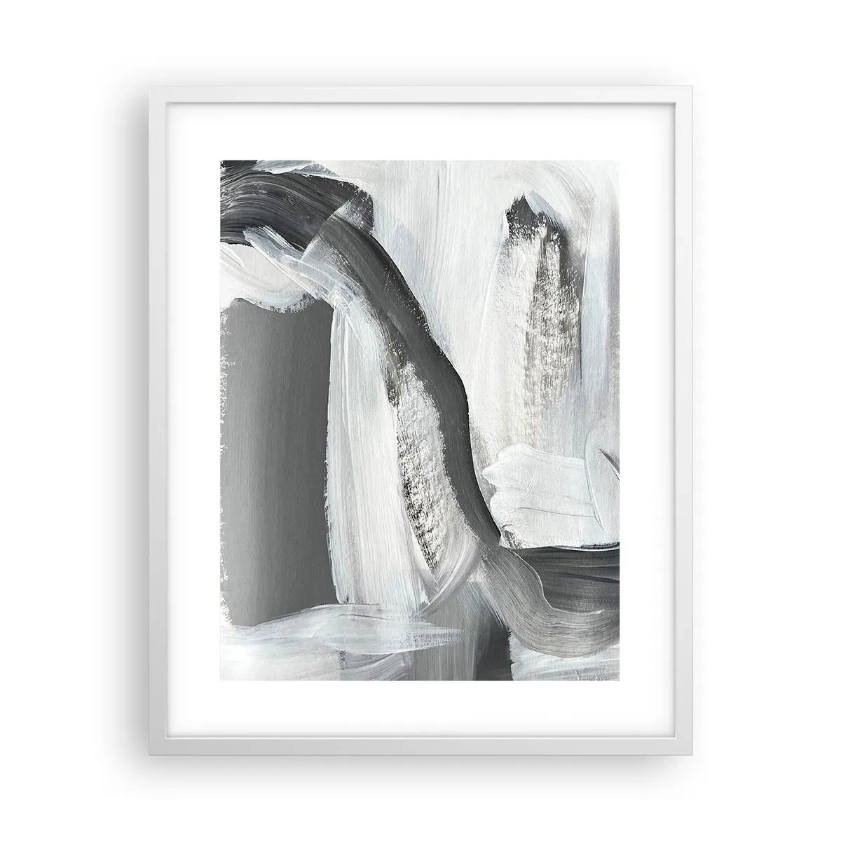 Affiche dans un cadre blanc - Poster - Un geste décisif - 40x50 cm