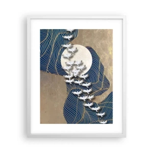 Affiche dans un cadre blanc - Poster - Liberté, errance, communauté - 40x50 cm