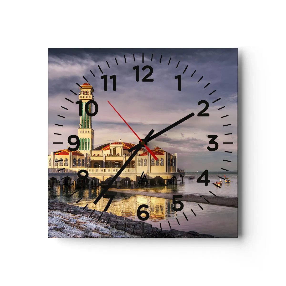 Horloge murale - Pendule murale - Temple de la nature - 30x30 cm