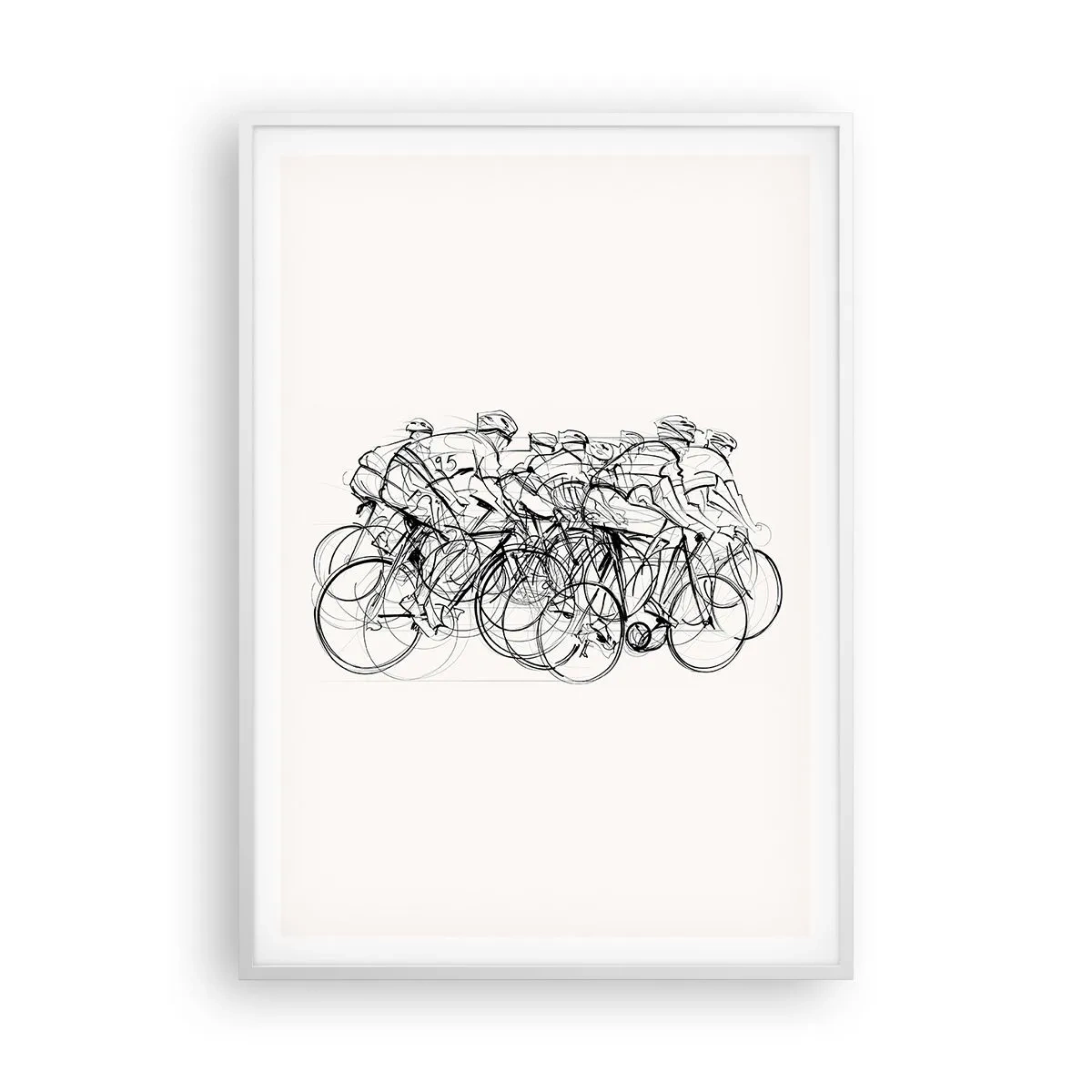 Affiche dans un cadre blanc - Poster - Ensemble en équipe - 70x100 cm