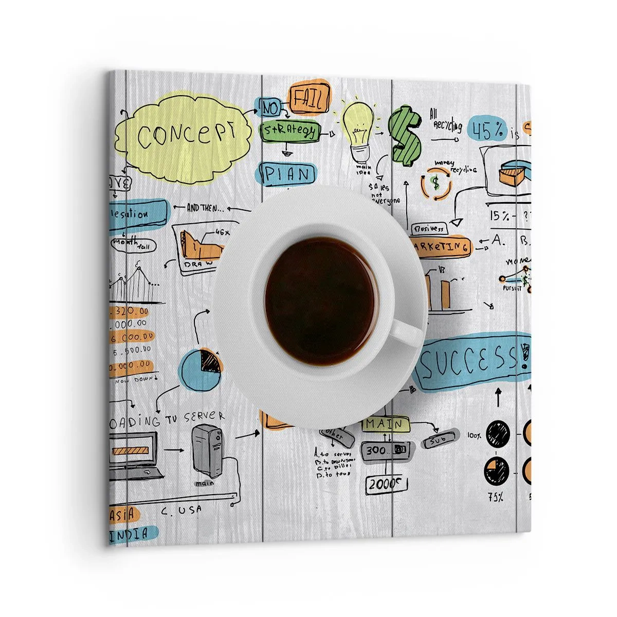 Impression sur toile - Image sur toile - Il est temps de faire une pause - 60x60 cm