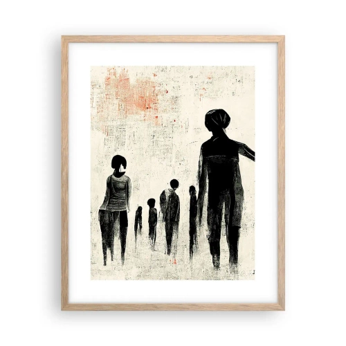 Affiche dans un chêne clair - Poster - Contre la solitude - 40x50 cm