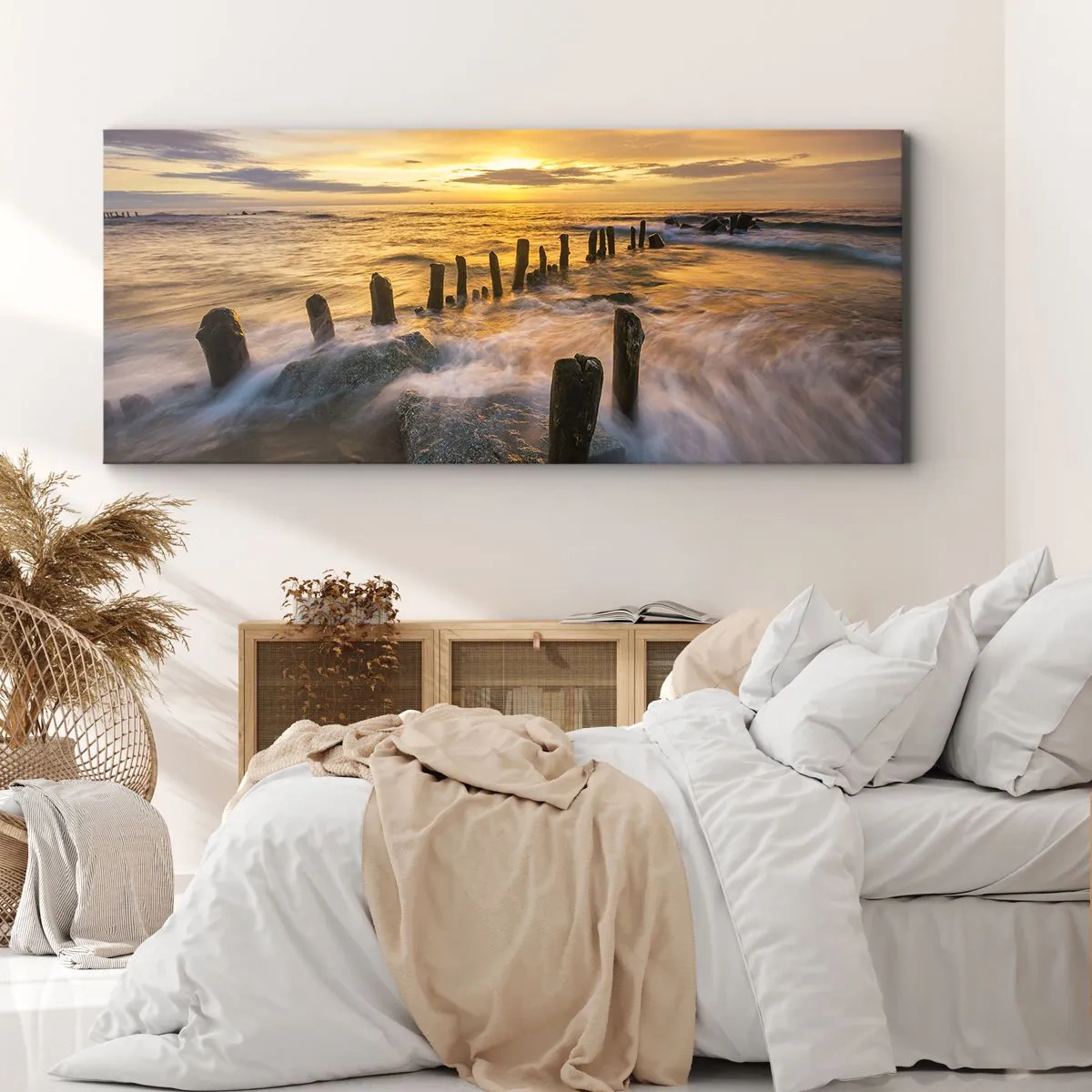 Impression sur toile - Image sur toile - La beauté brute de la mer Baltique - 90x30 cm