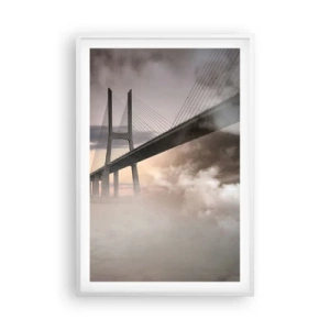 Affiche dans un cadre blanc - Poster - Sur la rivière qui n'existe pas - 61x91 cm