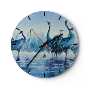 Horloge murale - Pendule murale - Réunion matinale - 40x40 cm
