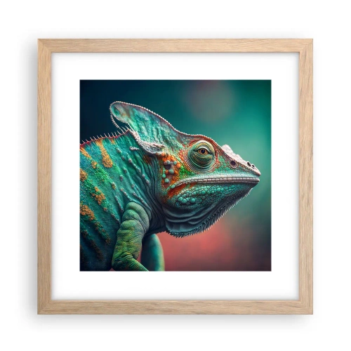 Affiche dans un chêne clair - Poster - Vous me voyez? Pas bien… - 30x30 cm