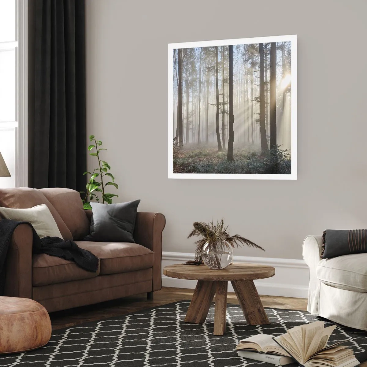 Affiche - Poster - Le brouillard s'est aussi réveillé - 40x40 cm