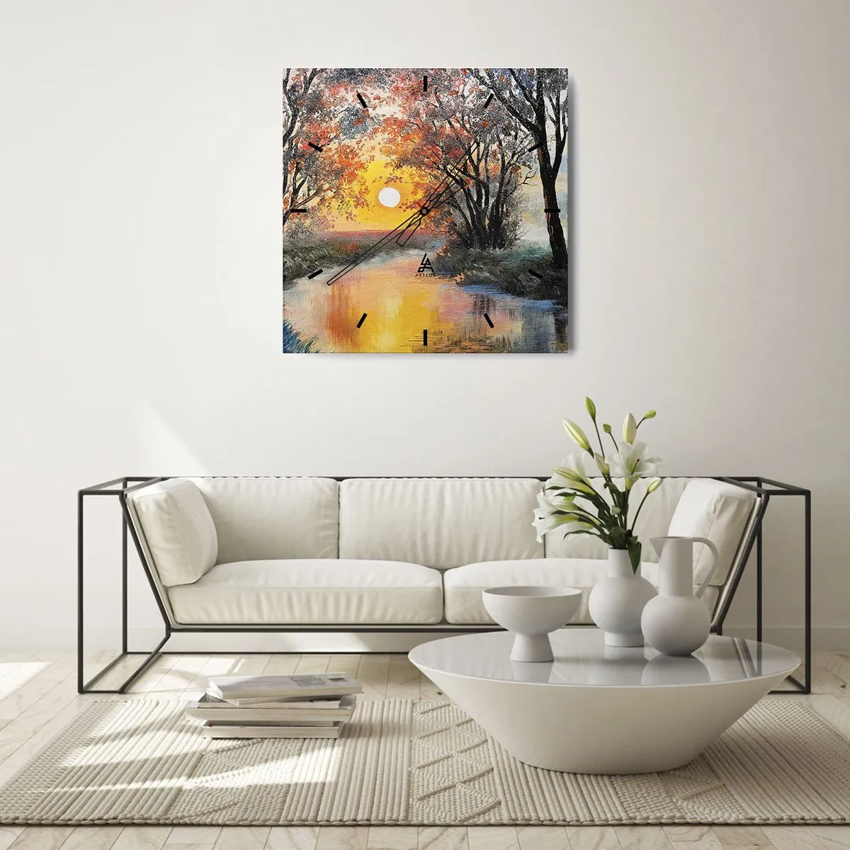 Horloge murale - Pendule murale - Climats de printemps - 40x40 cm