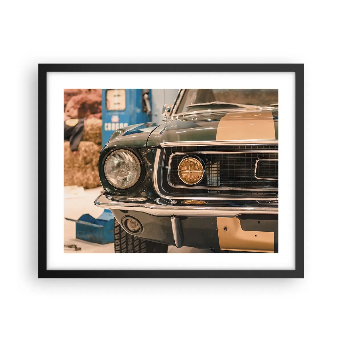 Affiche dans un cadre noir - Poster - Rencontre avec une légende - 50x40 cm