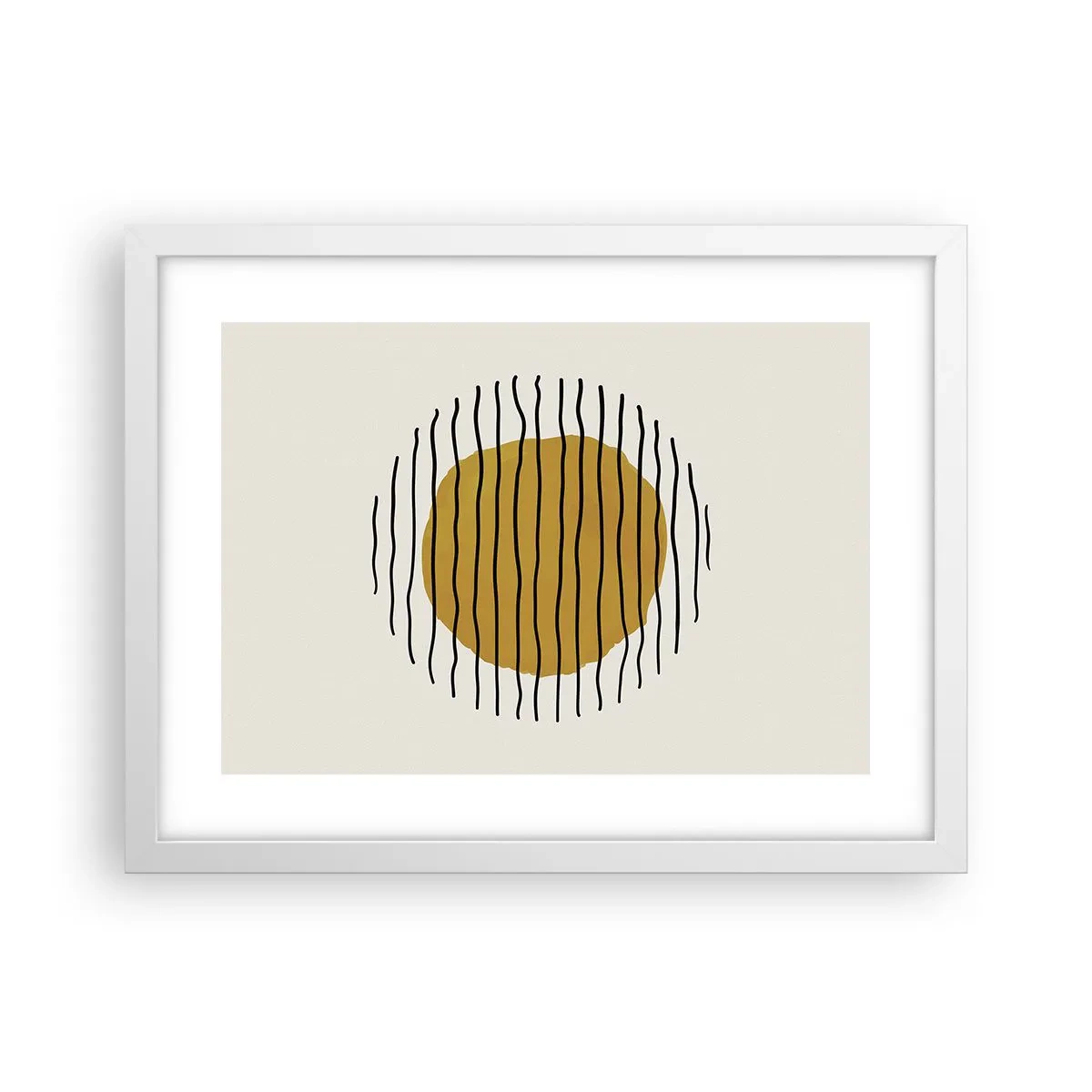 Affiche dans un cadre blanc - Poster - Abstraction tremblante de chaleur - 40x30 cm