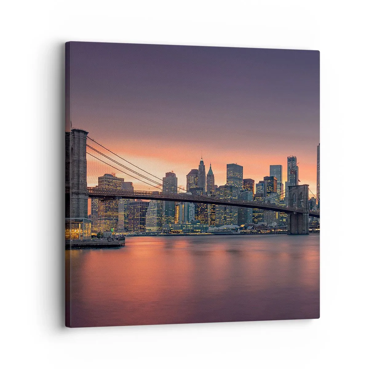 Impression sur toile - Image sur toile - Immergé dans le silence lilas - 30x30 cm