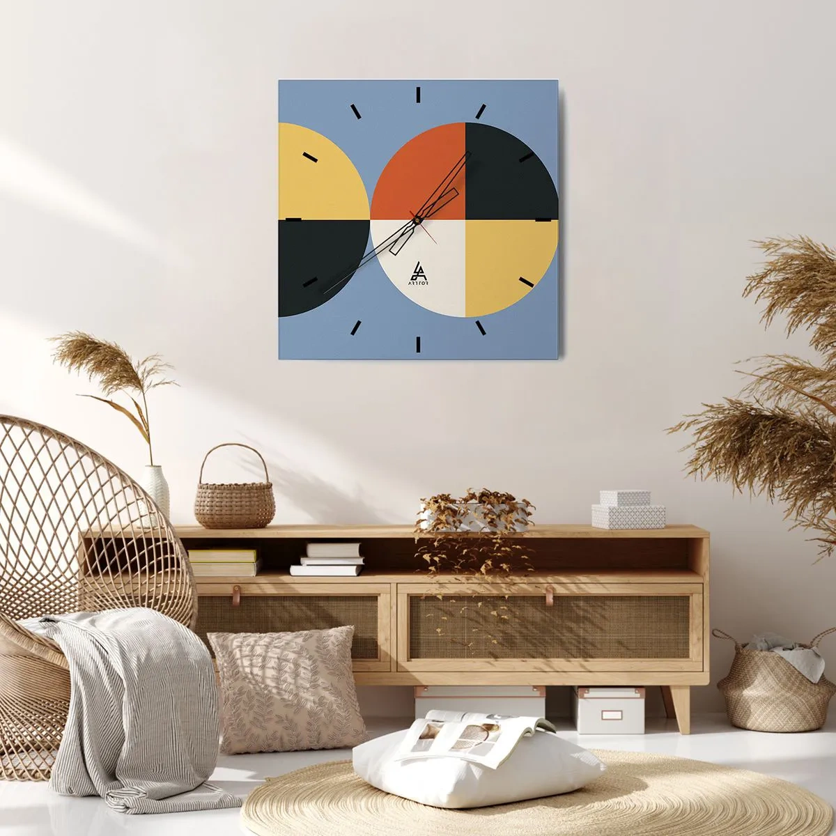 Horloge murale - Pendule murale - Regarde et compte - 40x40 cm