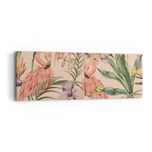 Impression sur toile - Image sur toile - Ballet rose dans les fleurs - 90x30 cm
