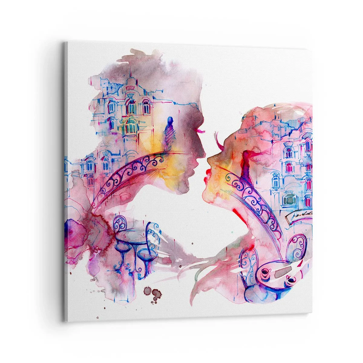 Impression sur toile - Image sur toile - Le pont secret des soupirs - 60x60 cm