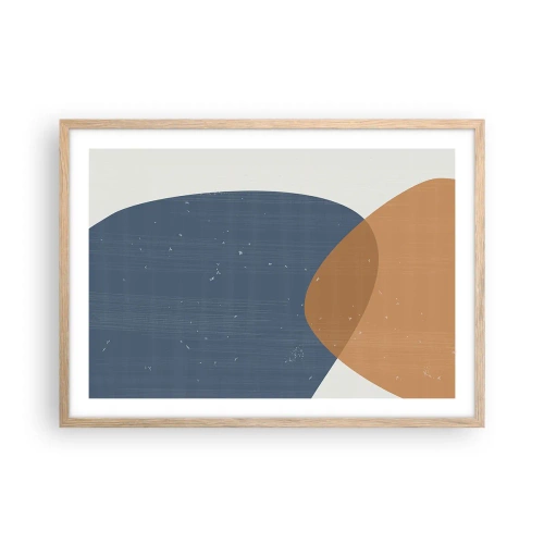 Affiche dans un chêne clair - Poster - Ovales et influences - 70x50 cm