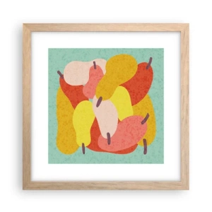 Affiche dans un chêne clair - Poster - Essayez le soleil d'été - 30x30 cm