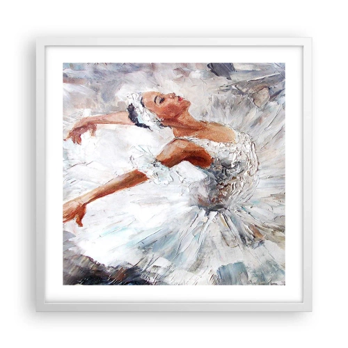 Affiche dans un cadre blanc - Poster - Délicat et léger comme du tulle - 50x50 cm