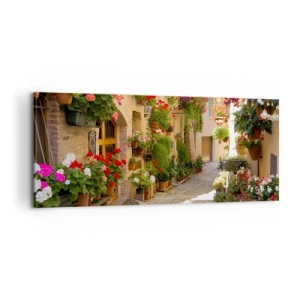 Impression sur toile - Image sur toile - Une inondation de fleurs  - 100x40 cm
