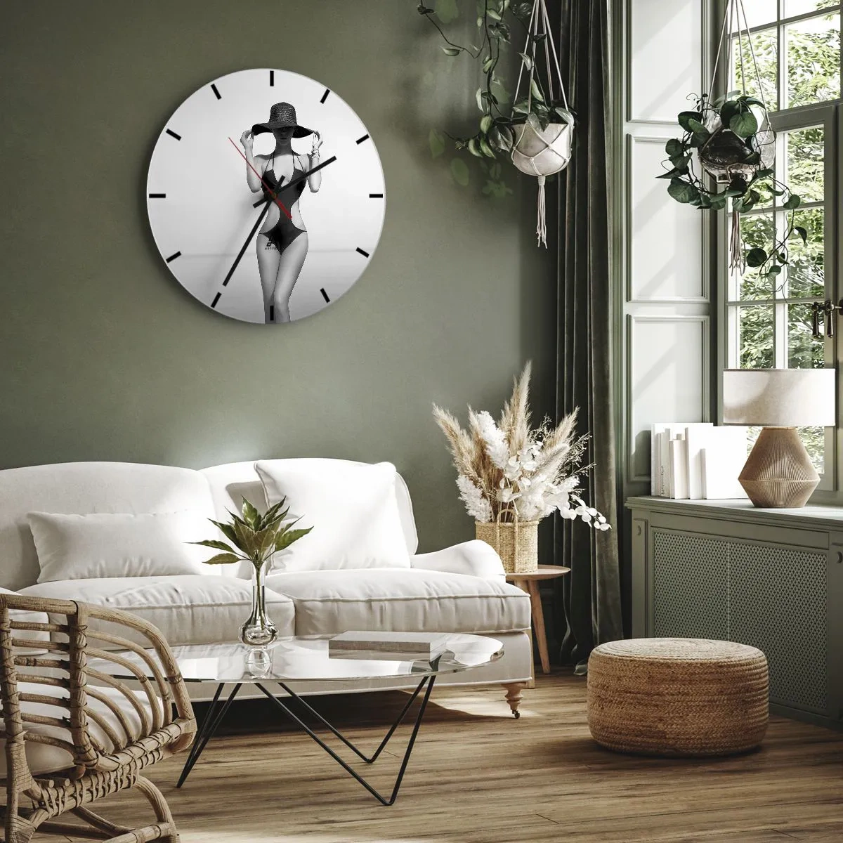 Horloge murale - Pendule murale - Mon prénom? Élégance - 40x40 cm