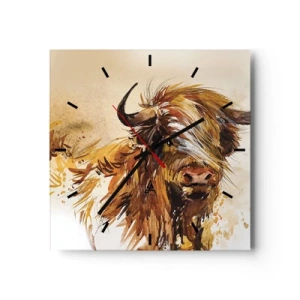 Horloge murale - Pendule murale - Fierté du chasseur - 40x40 cm