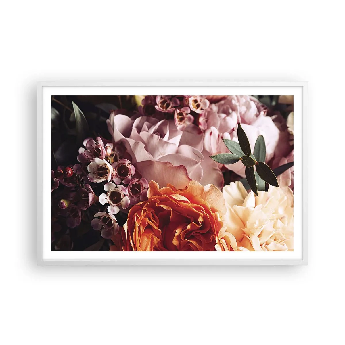 Affiche dans un cadre blanc - Poster - Enveloppé de beauté - 91x61 cm