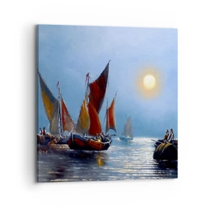 Impression sur toile - Image sur toile - Pêche de nuit - 70x70 cm