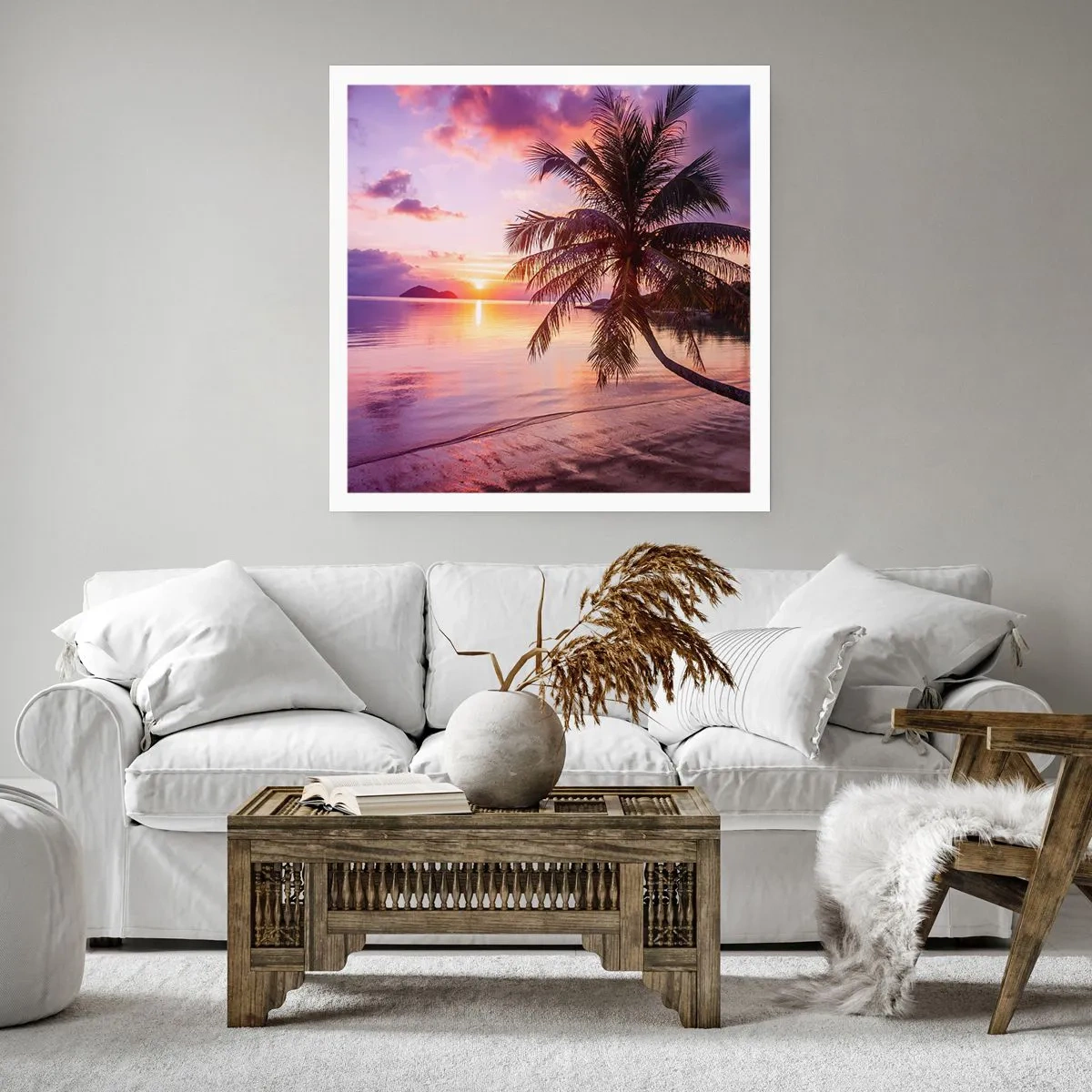 Affiche - Poster - Le bonheur à l'horizon - 50x50 cm