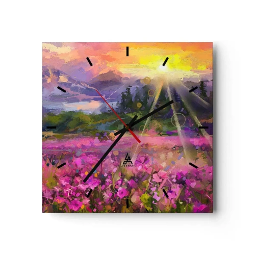 Horloge murale - Pendule murale - Dans la vallée à l'abri du soleil - 40x40 cm