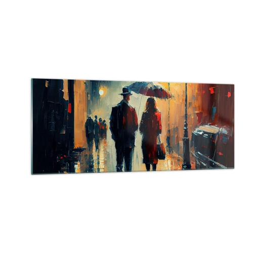 Impression sur verre - Image sur verre - Histoire d'amour urbaine - 100x40 cm