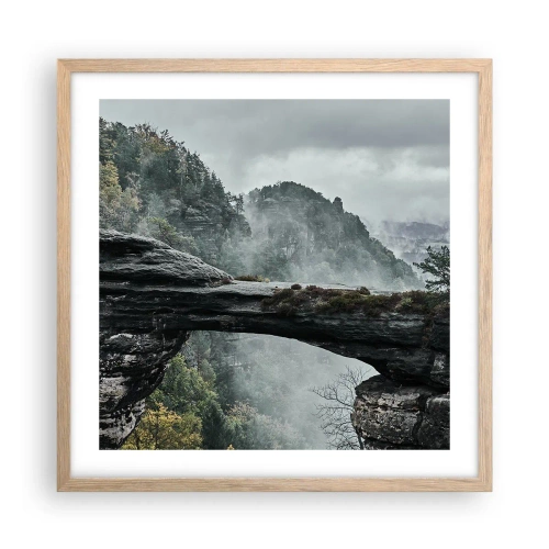 Affiche dans un chêne clair - Poster - L'aventure est sur le point de commencer - 50x50 cm