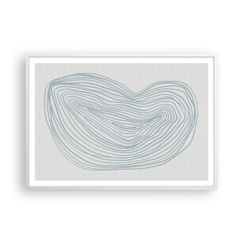 Affiche dans un cadre blanc - Poster - Une goutte de sourire - 100x70 cm