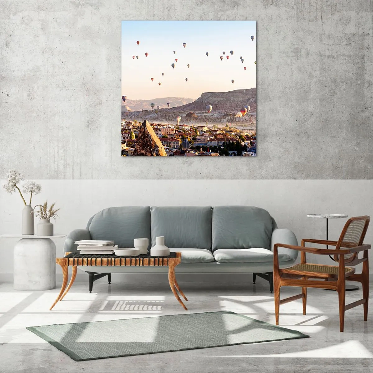 Impression sur verre - Image sur verre - Comme des navires dans le ciel - 40x40 cm