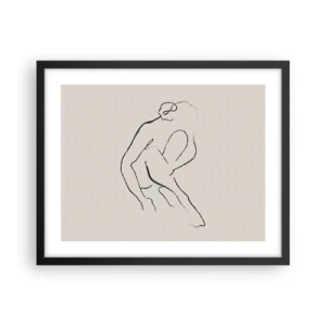 Affiche dans un cadre noir - Poster - Croquis intime - 50x40 cm