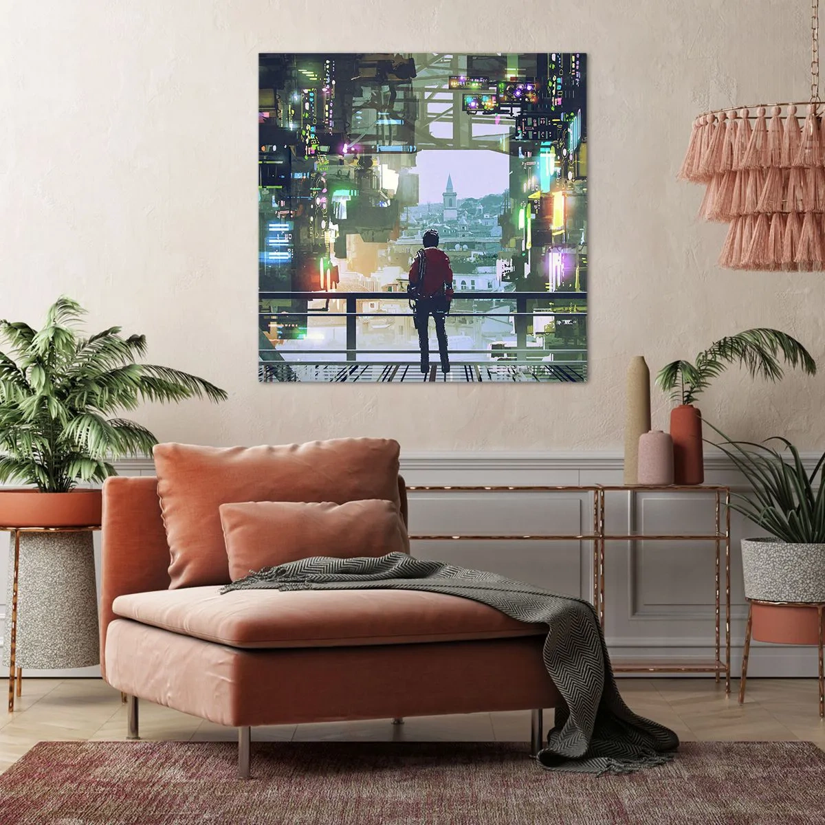 Impression sur toile - Image sur toile - Deux mondes - 60x60 cm