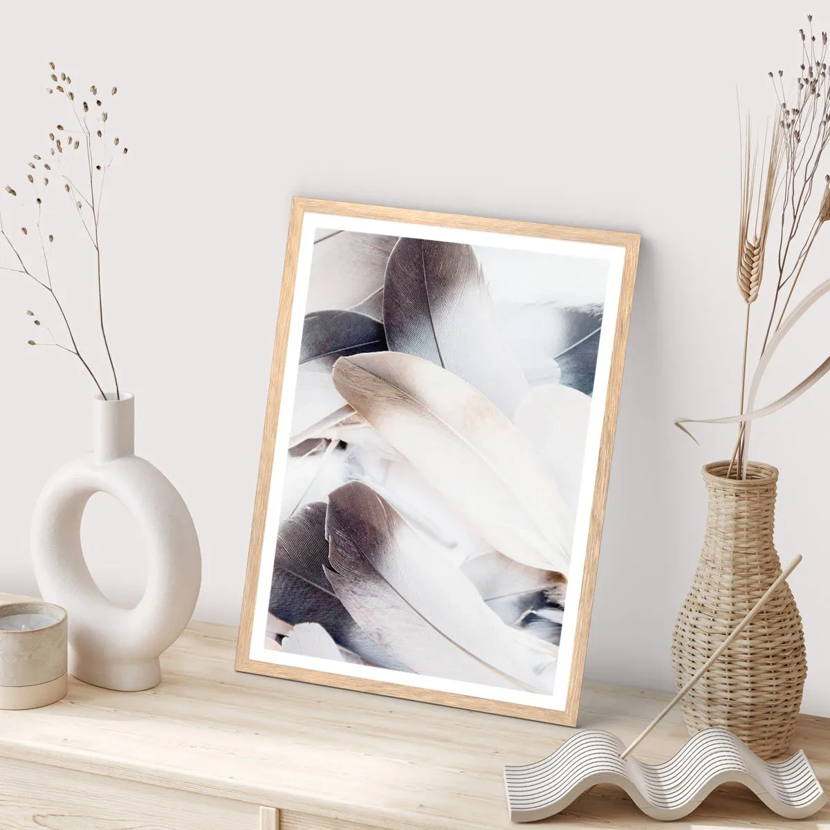 Affiche dans un chêne clair - Poster - Presque angélique - 30x40 cm