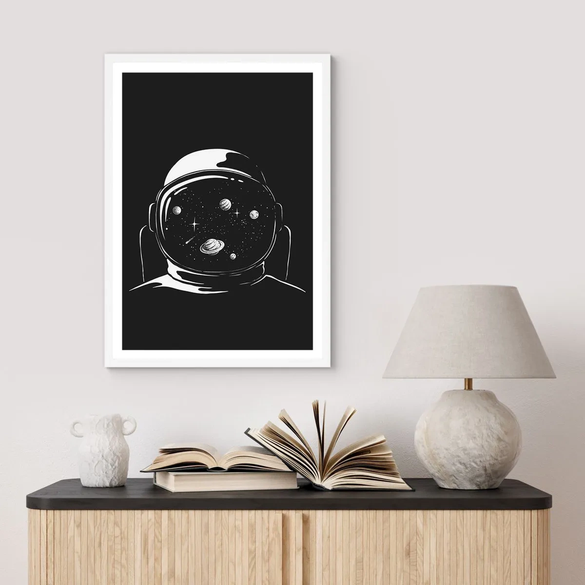 Affiche dans un cadre blanc - Poster - Sympa la vue - 50x70 cm