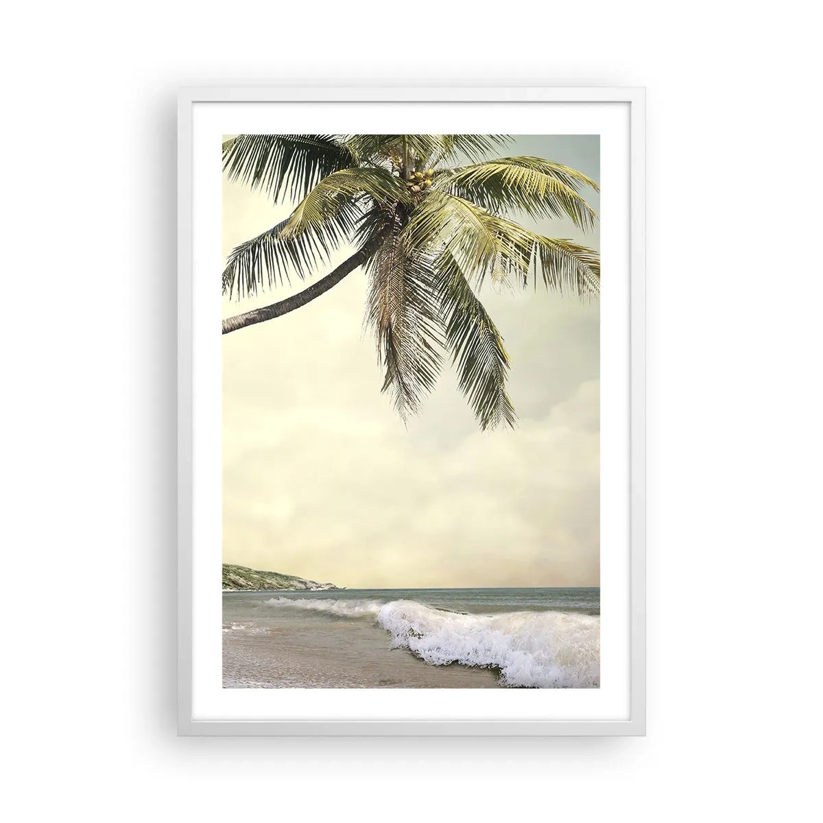 Affiche dans un cadre blanc - Poster - Rêve tropical - 50x70 cm
