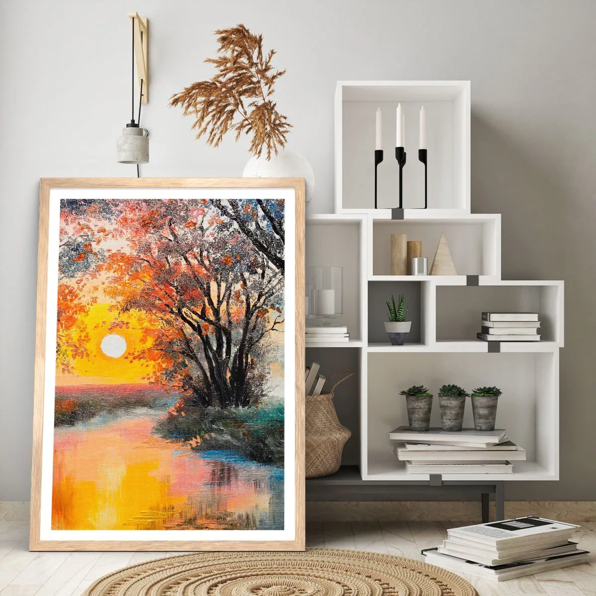 Affiche dans un chêne clair - Poster - Climats de printemps - 30x40 cm