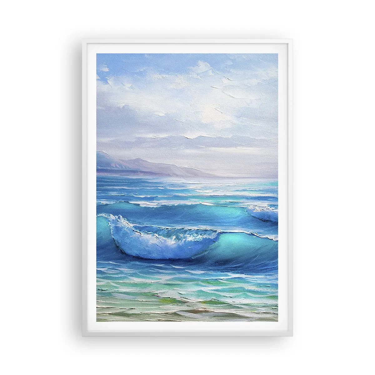 Affiche dans un cadre blanc - Poster - Il apporte un soulagement - 70x100 cm