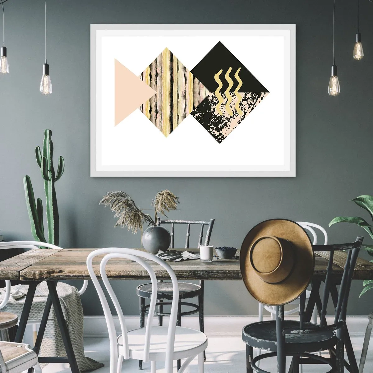 Affiche dans un cadre blanc - Poster - Pas si simple - 100x70 cm