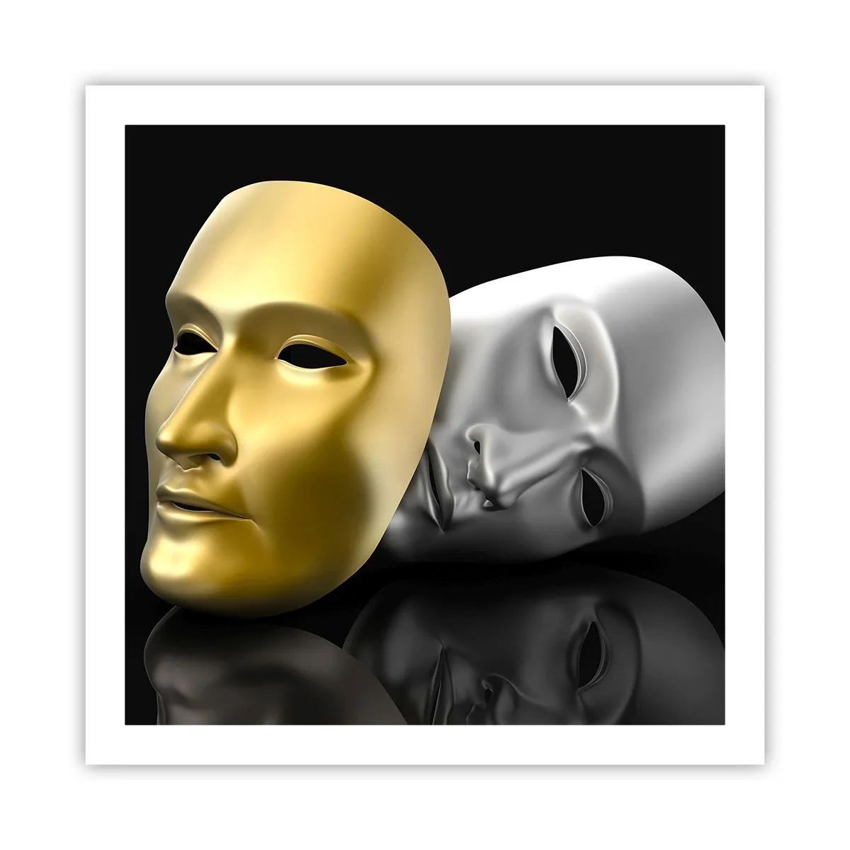 Affiche - Poster - La vie est un théâtre - 60x60 cm