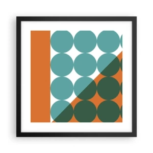 Affiche dans un cadre noir - Poster - En haut et en diagonale - 40x40 cm