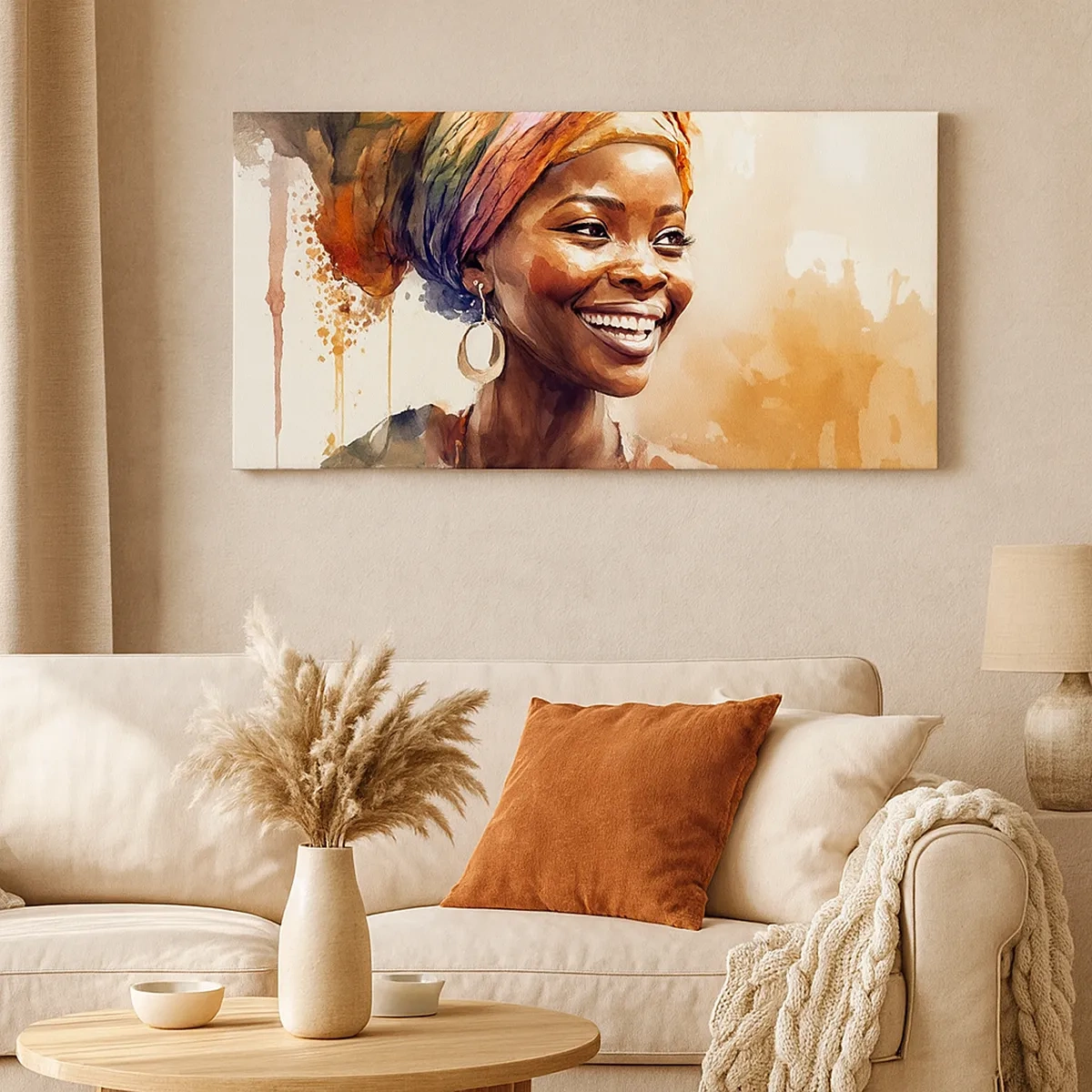 Impression sur toile - Image sur toile - reine africaine - 30x30 cm