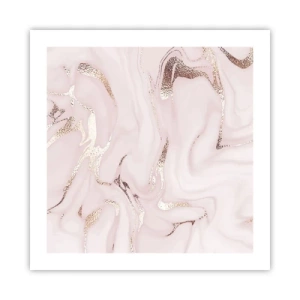 Affiche - Poster - Dans un châle rose - 50x50 cm