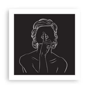 Affiche - Poster - La beauté s'épanouit en silence - 50x50 cm