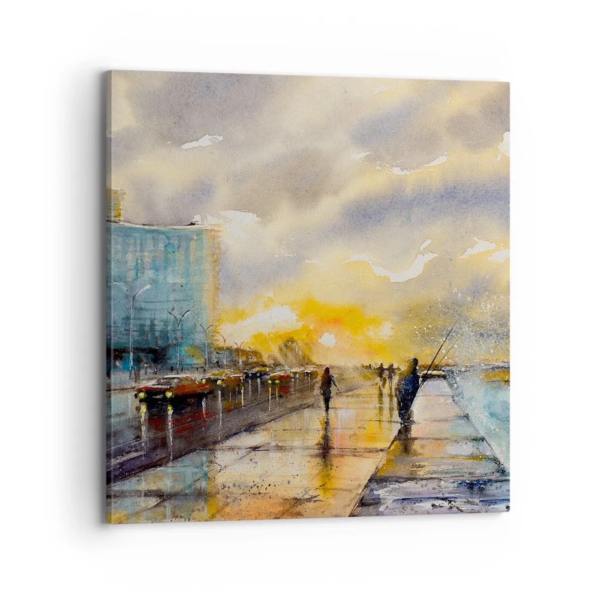 Impression sur toile - Image sur toile - La vie sur le rivage - 70x70 cm