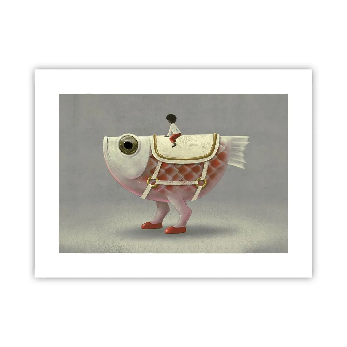 Affiche - Poster - Le cavalier poisson - 40x30 cm