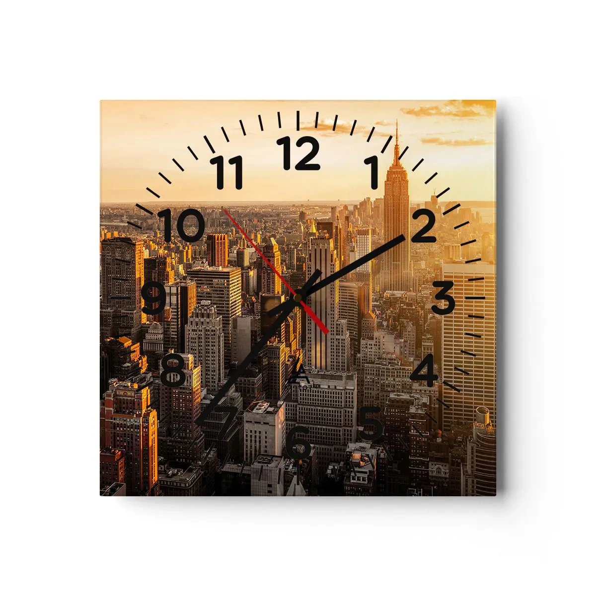 Horloge murale - Pendule murale - Grandir au soleil - 40x40 cm