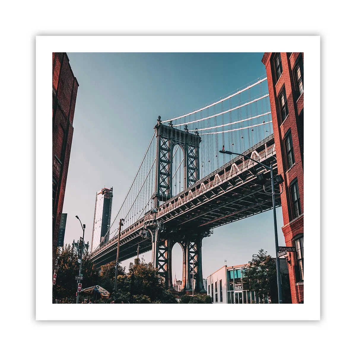 Affiche - Poster - Sur les vagues de la ville - 60x60 cm