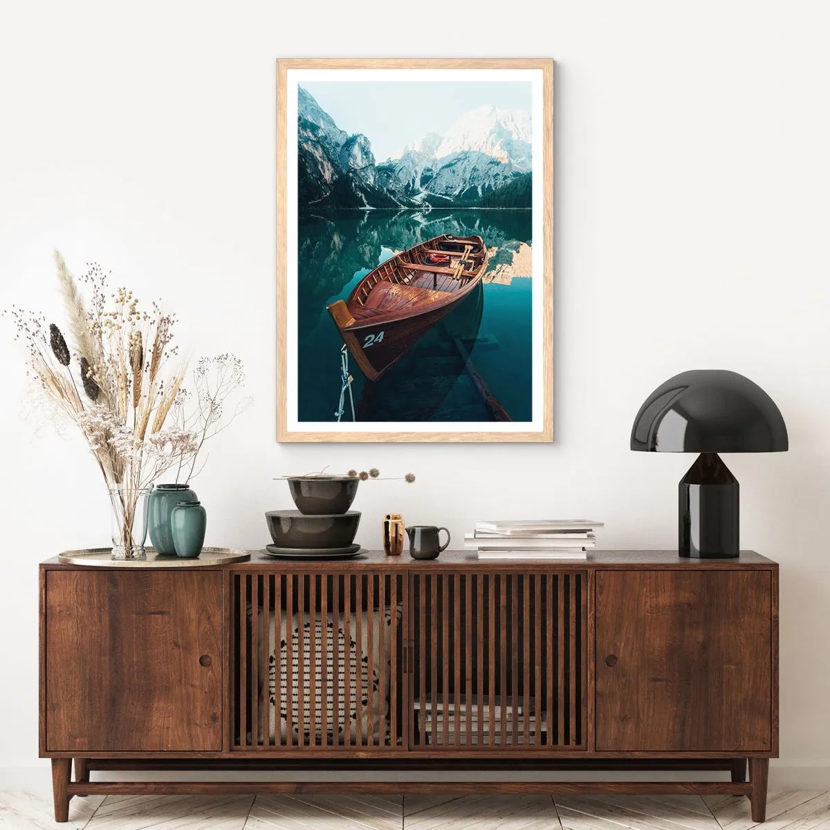 Affiche dans un chêne clair - Poster - Comme peint sur du verre - 70x100 cm